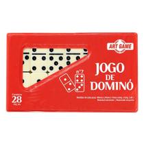 Jogo de Dominó no Estojo Vermelho ZB617 - Art Brink Jogo de Dominó no Estojo Vermelho ZB617 - Art Brink