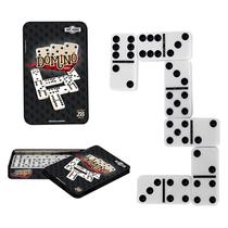 Jogo de Domino Profissional 7mm Classico 28 peças Double no Estojo Lata Art Brink