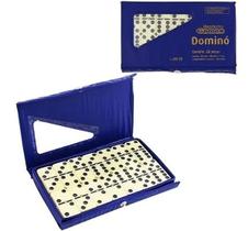 Jogo De Dominó Profissional Marfim Estojo 28 Peças Grandes Jogo De Dominó Profissional Marfim Estojo 28 Peças Grandes