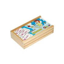 Jogo De Dominó Tabuada Carlu 1227 28 Peças Mdf