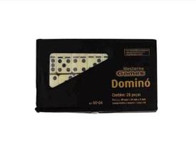 Jogo De Domino Western Estojo 28 Pecas 49x24x9mm