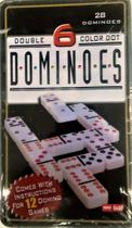 Jogo De Dominós 28 Peças E 9 Cores + Lata - Dominoes - L & Y