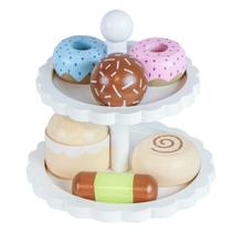 Jogo de donuts de madeira 7 peças 16x15x15cm - Hdecora - Baby Jogo de donuts de madeira 7 peças 16x15x15cm - Hdecora - Baby
