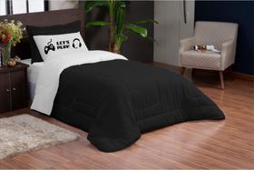 Jogo de edredom estampado 03 peças solteiro box dupla face hipercal toque macio