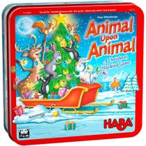 Jogo de empilhamento de madeira HABA Animal Upon Animal Christmas