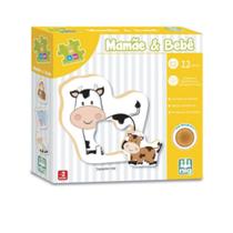 Jogo De Encaixar Mamãe e Bebê Nig Coleão Be-a-Bá 12 Peças