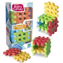 Jogo De Encaixe Bloco de Montar Brinquedo Colorido Divertido