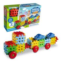 Jogo De Encaixe Blocos De Montar Trans-Car 38 Peças Didático