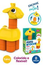 Jogo de Encaixe Educativo Fofo Blocos Gina Girafa 8 Peças Brinquedo Bebe Menino Elka e Menina com Revista de Colorir Presente Dia das Crianças Jogo de Encaixe Educativo Fofo Blocos Gina Girafa 8 Peças Brinquedo Bebe Menino Elka e Menina com Revista de Colorir Presente Dia das Crianças