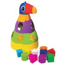 Jogo de Encaixe Tucano Didática Brinquedo Divertido c/ 10pçs Jogo de Encaixe Tucano Didática Brinquedo Divertido c/ 10pçs