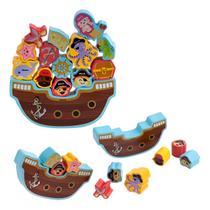 Jogo De Equilíbrio Barco De Madeira E Animais Arca Especial