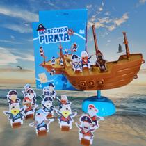 Jogo de Equilíbrio Pirata no Barco Não Deixe Virar Diversão Garantida Brinquedo Infantil