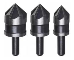 Jogo De Escareadores Para Madeira, Metal, Plástico Com 3 Peças