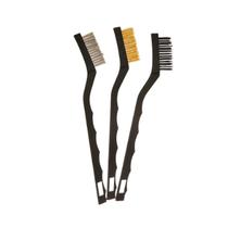 Jogo de Escova Aço Pequena Com Cabo Plástico 3 Peças 748609 MTX