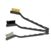 Jogo de escova de aco pequena, 3 pcs, com cabo plastico//mtx Jogo de escova de aco pequena, 3 pcs, com cabo plastico//mtx