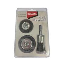 Jogo de Escovas de Aço para Furadeira com 3 Peças Makita D-66070