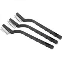 Jogo de escovas manuais em aço inox com 3 peças
