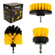 Jogo de Escovas Rotativas 03 Peças Titanium Platina