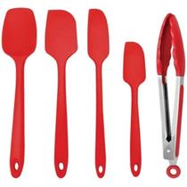 Jogo De Espátula E Pegador Em Silicone 05 Peças Jogo De Espátula E Pegador Em Silicone 05 Peças