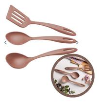 Jogo De Espátulas Utensílios Nylon 3pç Mocaccino Tramontina