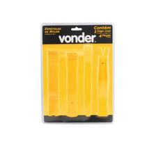 Jogo de espatulas vonder nylon amarela 4 peças