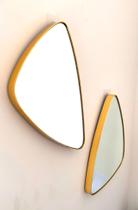 Jogo De Espelhos Decorativos Triangular Dourado Fino Acabame Jogo De Espelhos Decorativos Triangular Dourado Fino Acabame
