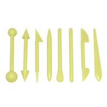 Jogo De Estecas Grande 8 Peças Artesanato Confeitaria Modelagem De Biscuit Pasta Americana Blue Star