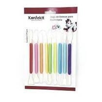 Jogo de estecas p/ confeitaria c/ 9 pcs es-575 - konfektt