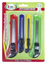 Jogo De Estilete 9 E 18Mm C/4 Peças - Idea