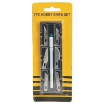 Jogo De Estiletes De Precisão Para Hobby (7 Lâminas E Cabo) Joystar Joy Pn-7