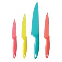Jogo de faca de cozinha colorida aco inox plastico cozinha decoração conjunto luxo