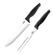 Jogo de Faca e Garfo Trinchante Kit Churrasco 2pcs Brinox Cross Aço Inox Jogo de Faca e Garfo Trinchante Kit Churrasco 2pcs Brinox Cross Aço Inox