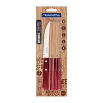 Jogo de Faca Inox para Churrasco com Serra e Cabo Polywood 6 Peças 5" - Tramontina