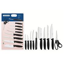 Jogo De Facas 10pcs Plenus Preto Aço Inox 23498065