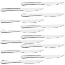 Jogo de Facas 12 Pçs para Restaurante Churrasco Mesa Posta Profissional Utensílio de Cozinha Talher Corte Inox Durável Resistente Jogo de Facas 12 Pçs para Restaurante Churrasco Mesa Posta Profissional Utensílio de Cozinha Talher Corte Inox Durável Resistente