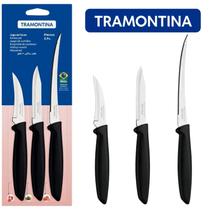 Jogo De Facas 3 Peças Tramontina Plenus Lâmina em Aço Inox