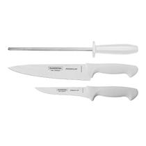 Jogo de Facas 3 Peças Tramontina Premium 24499812 Branco Jogo de Facas 3 Peças Tramontina Premium 24499812 Branco