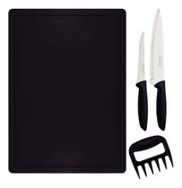 Jogo de Facas 4 Pçs Churrasco Plenus Tramontina Aço Inox Garra Multiuso