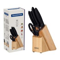 Jogo de facas 6 pcs plenus preto sortidos com laminas aco inox e cabos polipropileno Jogo de facas 6 pcs plenus preto sortidos com laminas aco inox e cabos polipropileno