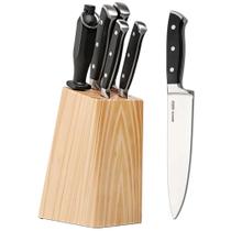 Jogo de Facas 6 Peças De Aço Inox Com Cepo Infinity Brinox