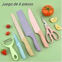 Jogo De Facas, 6 Peças - Pão, Chef, Cutelo, Legumes, Tesoura, Descascador de Legumes, Aço Inoxidável Jogo De Facas, 6 Peças - Pão, Chef, Cutelo, Legumes, Tesoura, Descascador de Legumes, Aço Inoxidável