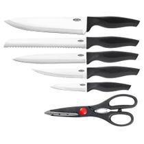 Jogo de Facas 6pçs Cross c/ Tesoura Aço Inox 2556/310 Brinox