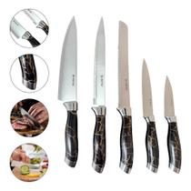 Jogo De Facas Aço Inox 5 Peças