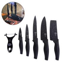 Jogo De Facas Churrasco Profissional Inox Antiaderente 6 Peças