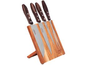 Jogo de Facas Churrasco Tramontina Inox com Suport Jogo de Facas Churrasco Tramontina Inox com Suport