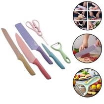 Jogo de facas coloridas 6 pecas Jogo de facas coloridas 6 pecas