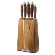 Jogo de Facas com Cepo de Madeira 5 Peças