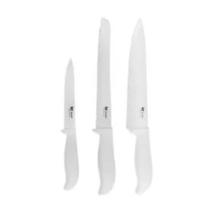 Jogo de Facas Cozinha Multiuso Inox Cabo Ergonômico Corte Preciso Color 3 peças Ke Home
