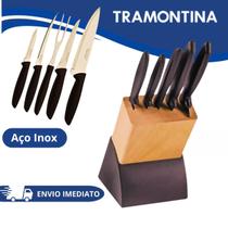 Jogo de Facas Cozinha Tramontina Conjunto Inox 6 peças Plenus