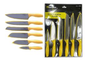 Jogo De Facas De Chef Aço Inoxidável Goumert 6 Peças 6890 - Titanium